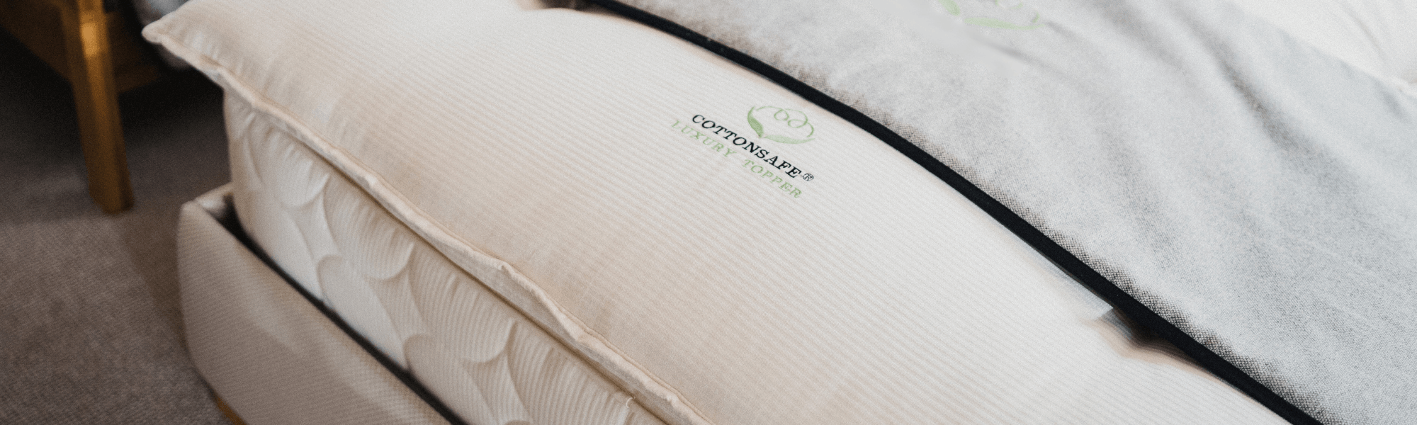 Luxury Chemical Free Devon Wool Topper in Cottonsafe Fabric